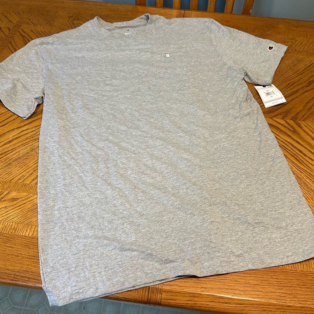 Champion Men's Light Gray Short Sleeve Tee